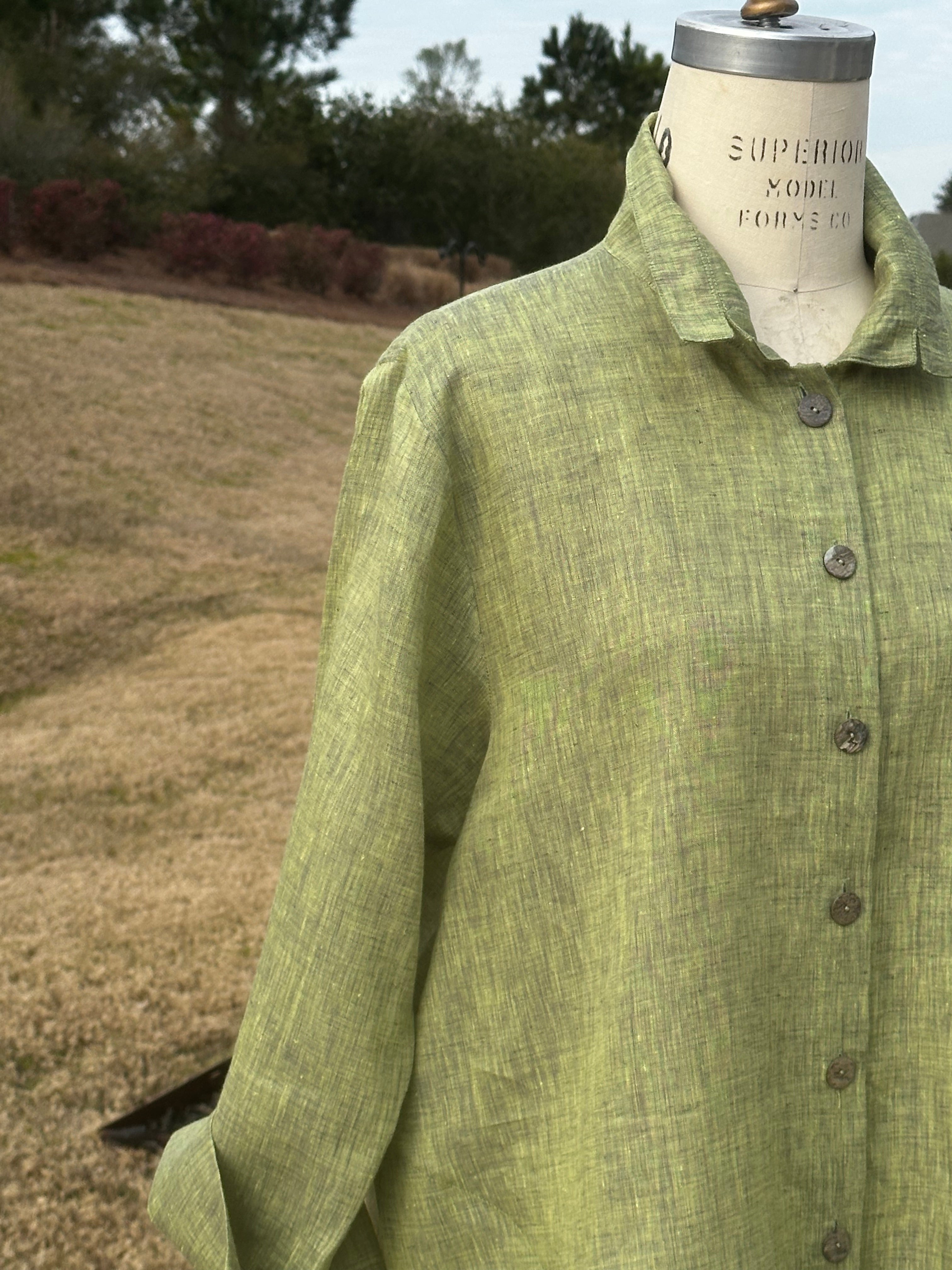 Orchard Shirt - Linen - Pistachio Haze