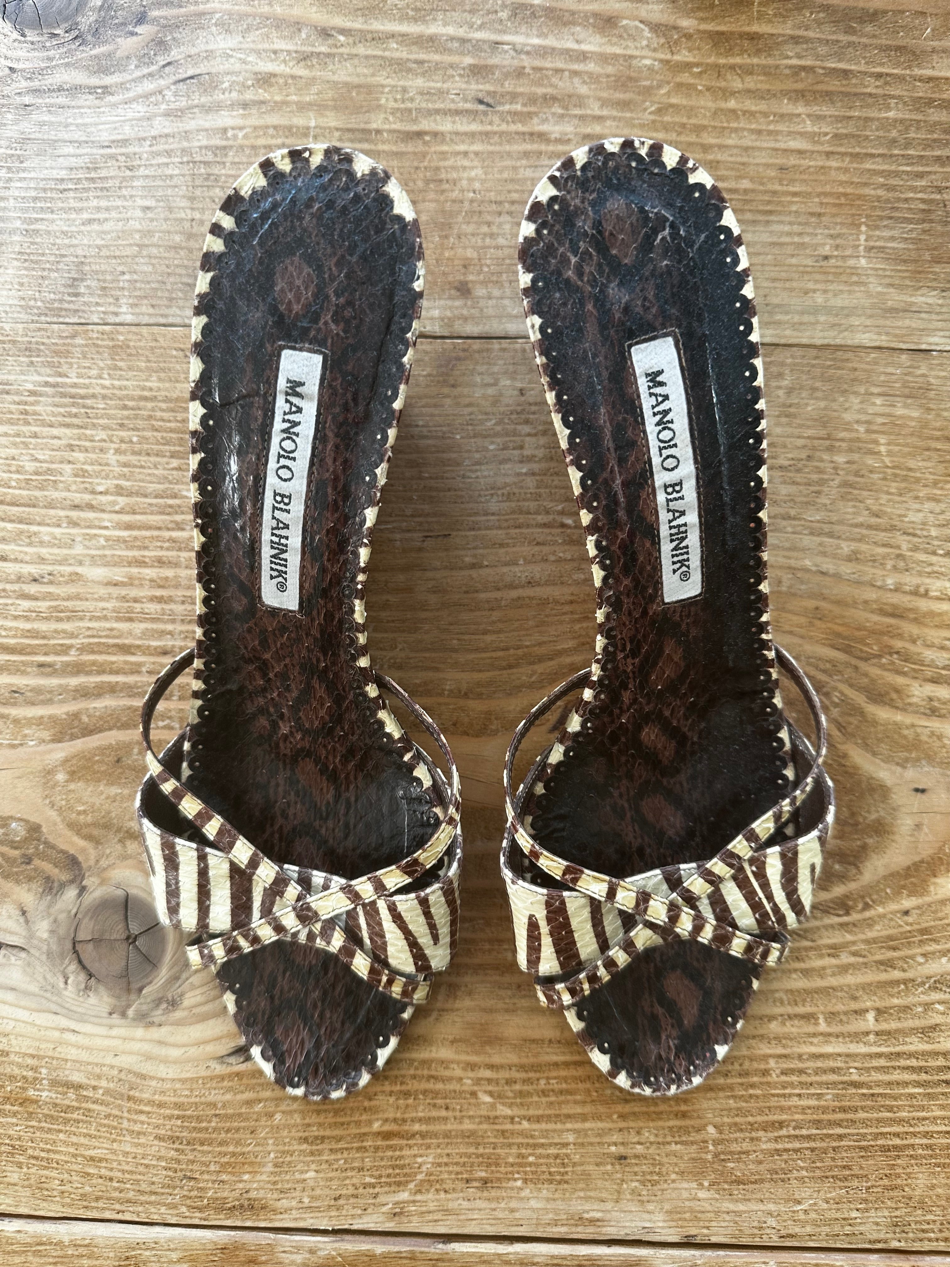 Upcycled Manola Blahnik Wedged Sandle REDUCED