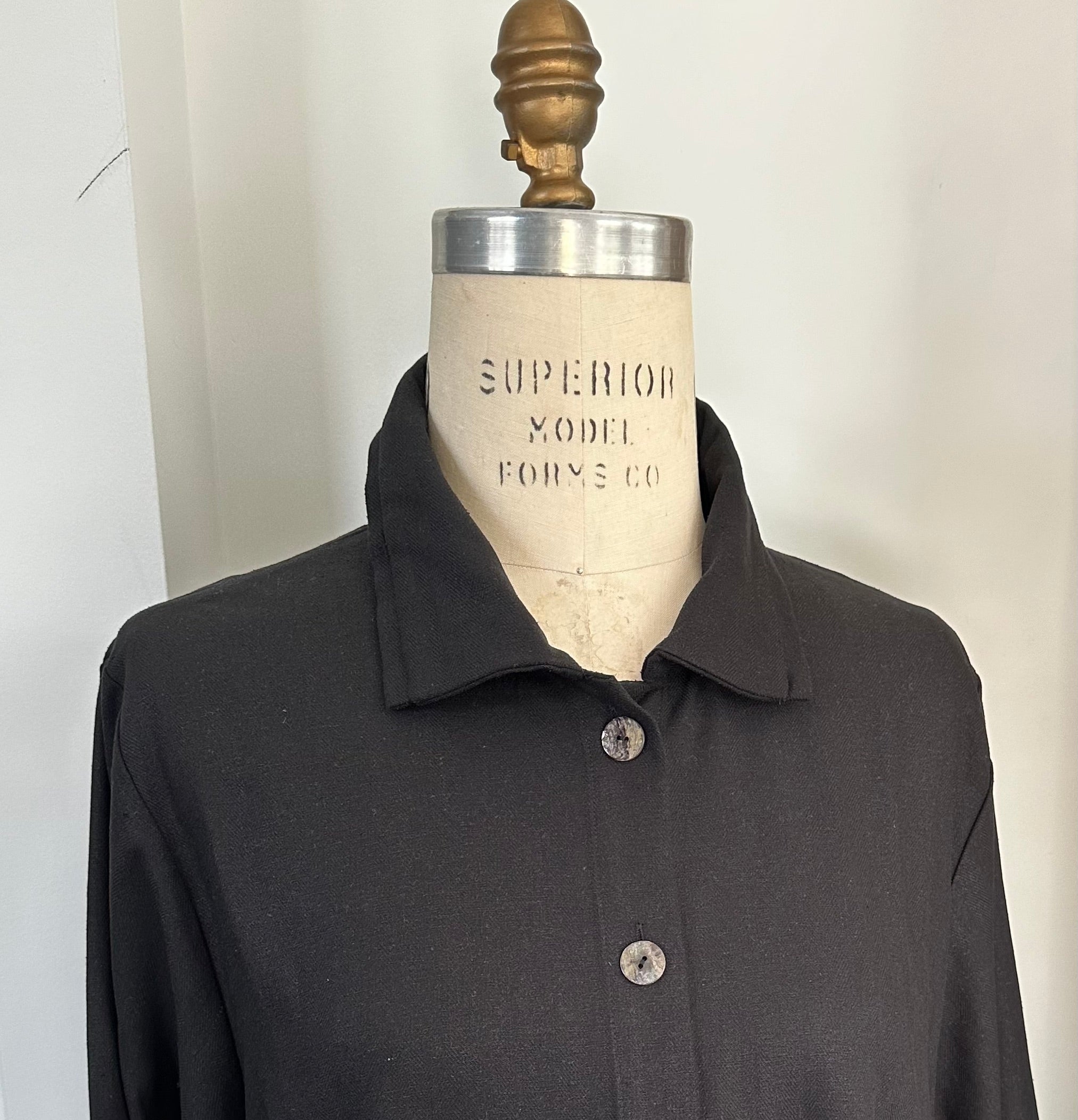 Orchard Shirt - Silk Twill. - Ebony