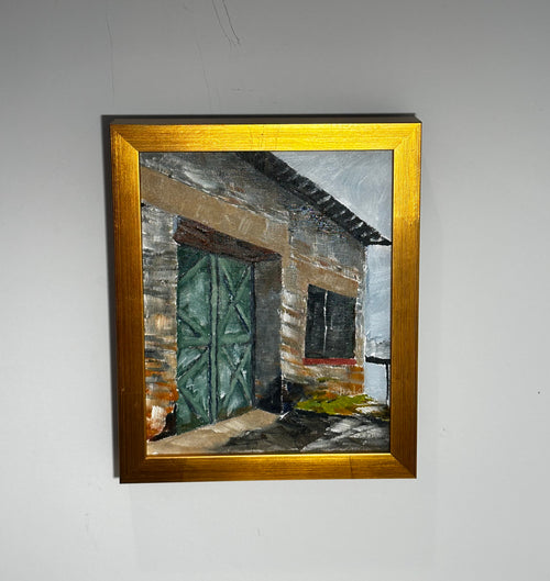 "Mills Mansion Boathouse"      Oil.  9 1/2" x 11 1/2"