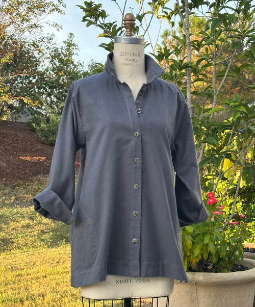 Orchard Shirt - Charcoal - Cotton Flannel