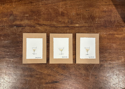 Note Cards  - Hand Painted  -  Martini