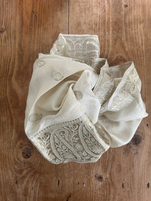 Indian Silk Scarf with embroidered