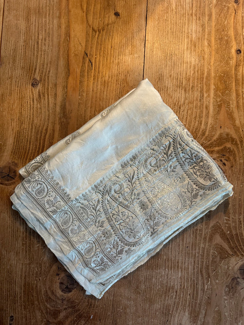Indian Silk Scarf with embroidered