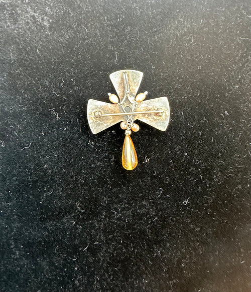 Sterling Silver Brooch/Pendant   -   Upcycled