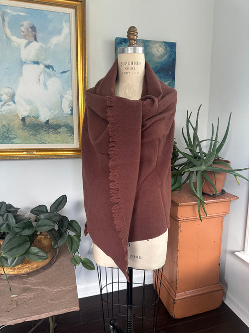 Wool Shawl - Travel Blanket. - Small Throw