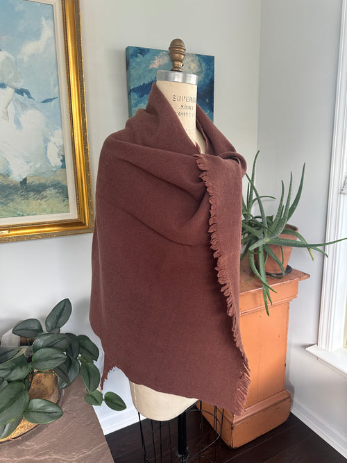Wool Shawl - Travel Blanket. - Small Throw
