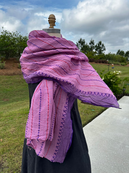 Auntie Oti Cotton Sari Scarf