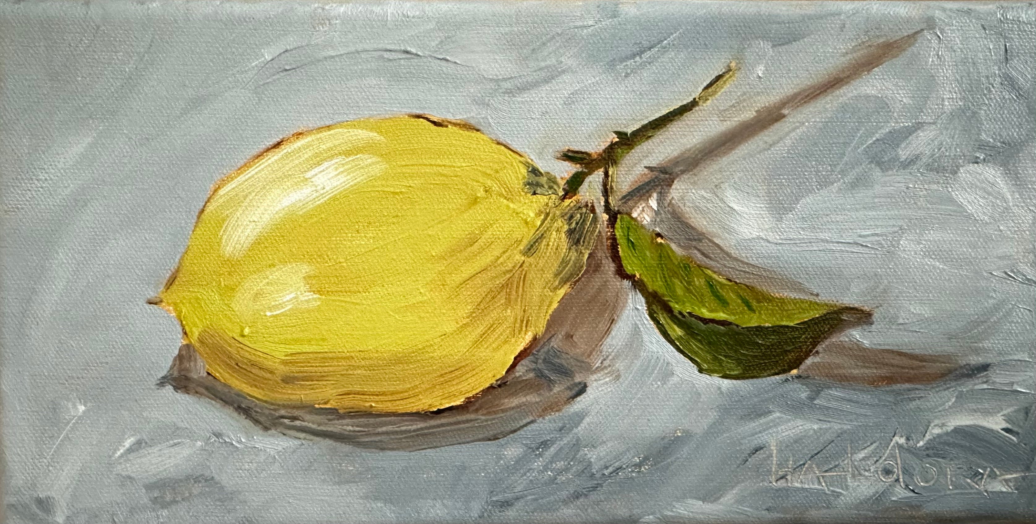 Lemon     Oil Painting. 4" x 12"