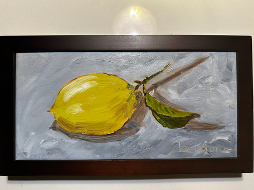 "Lemon".       Oil Painting. 4" x 12"