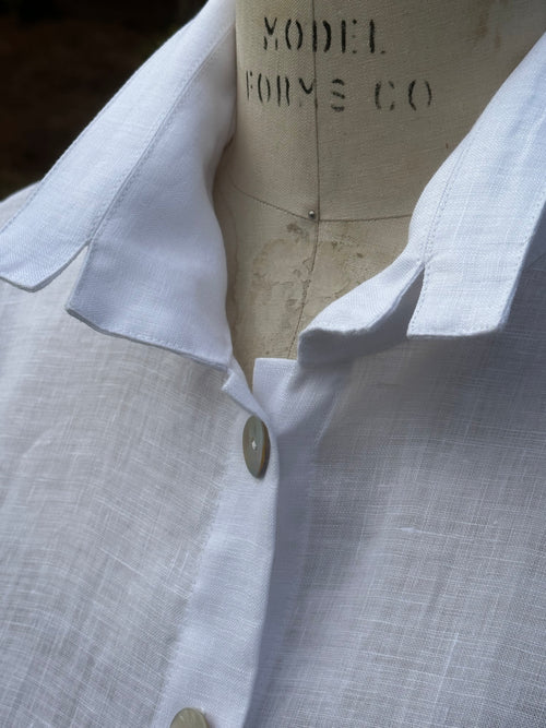 Orchard Shirt  - 100% Linen -  White