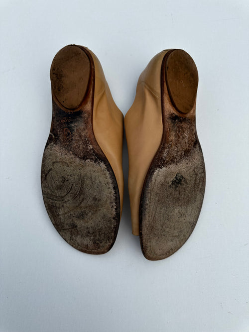 Upcycled Barneys Peep Toe Shoes