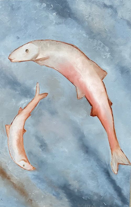 Haldora - "Salmon"  36" x 24"