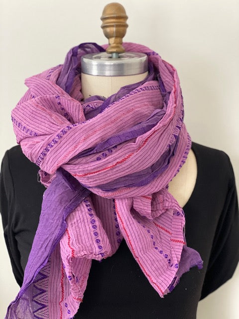Auntie Oti Cotton Sari Scarf