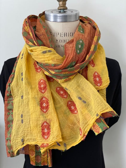 Auntie Oti Cotton Sari Scarf