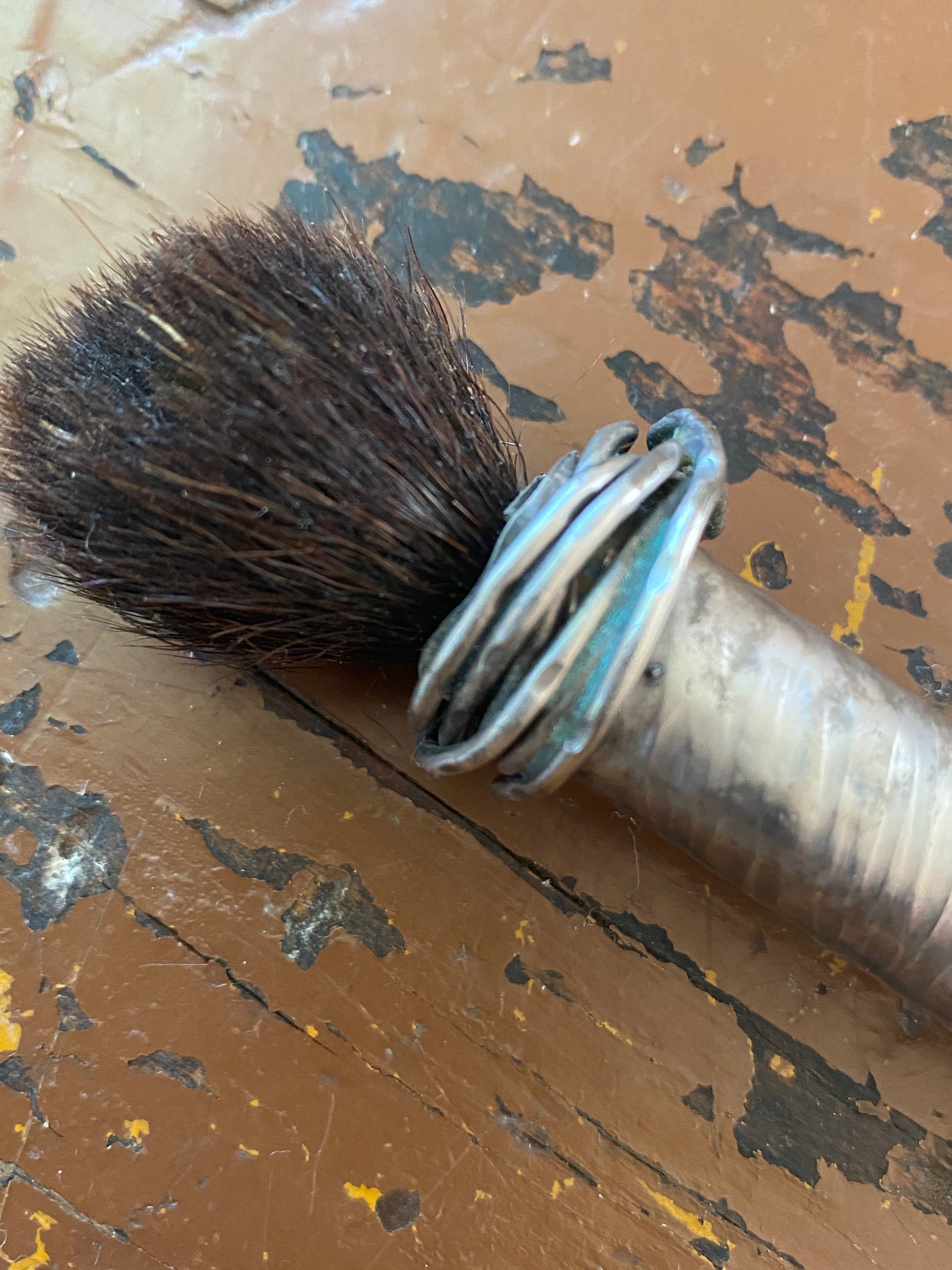 Upcycled - Sterling Silver Cosmetic Brush  - Vintage