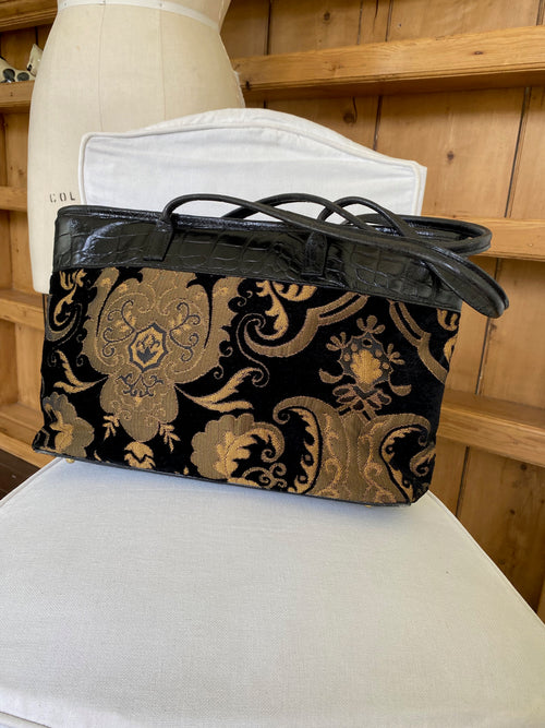 UpCycled Tapestry Tote Handbag by Cleaver Carrage Co.