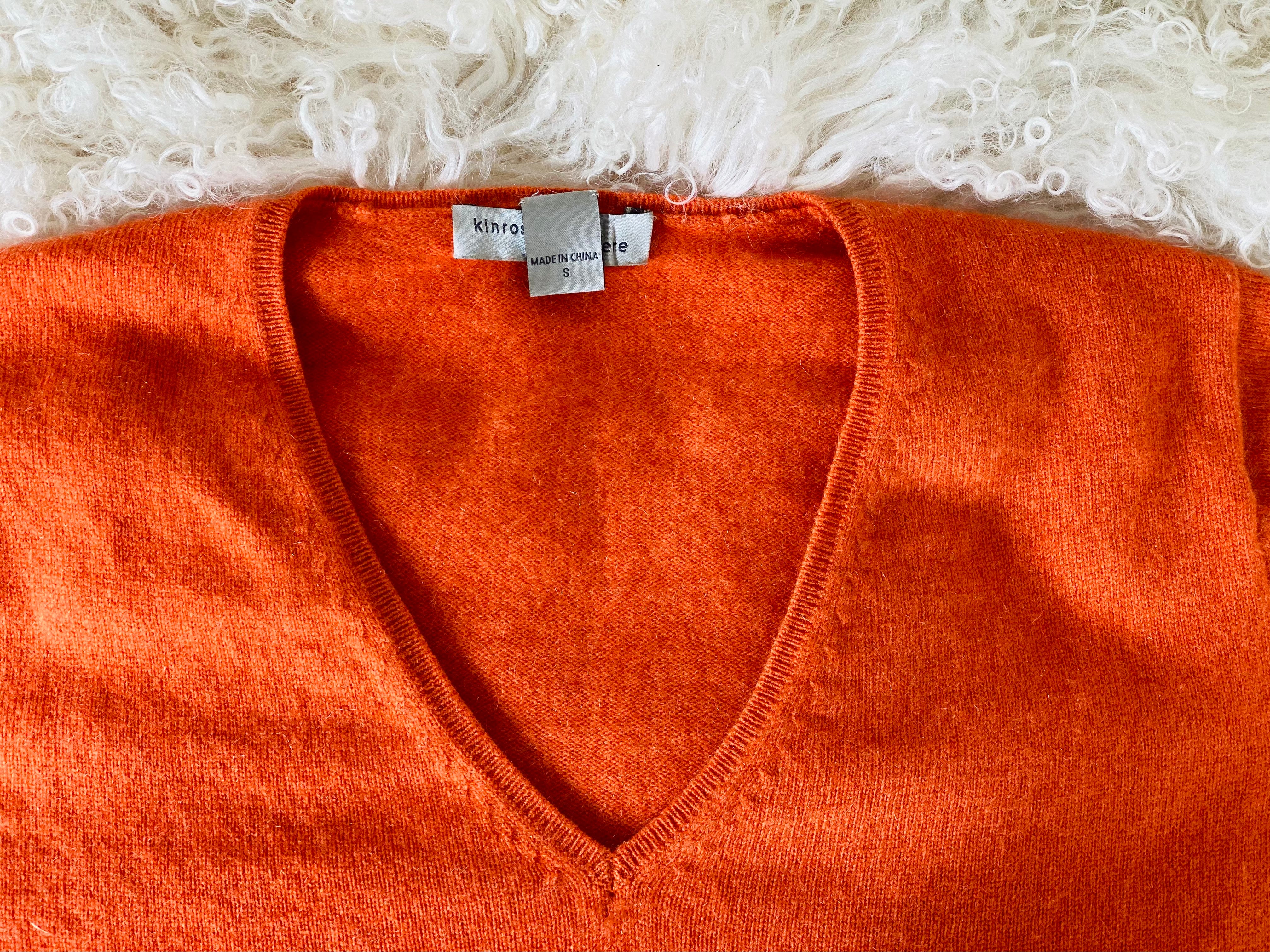 UpCycled Cashmere Vee Neck Pullover by Kinross Cashmere