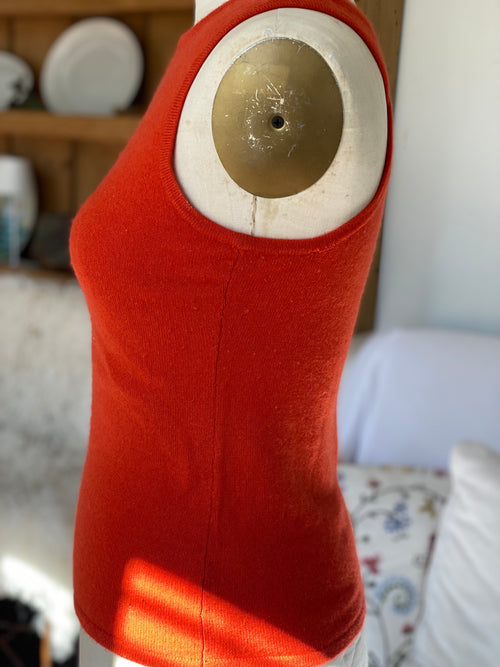 UpCycled Cashmere Cross Back Tank Top.