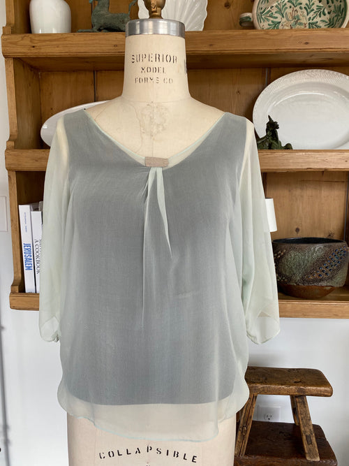 UpCycled Silk Chiffon Pullover -  Haldora Design