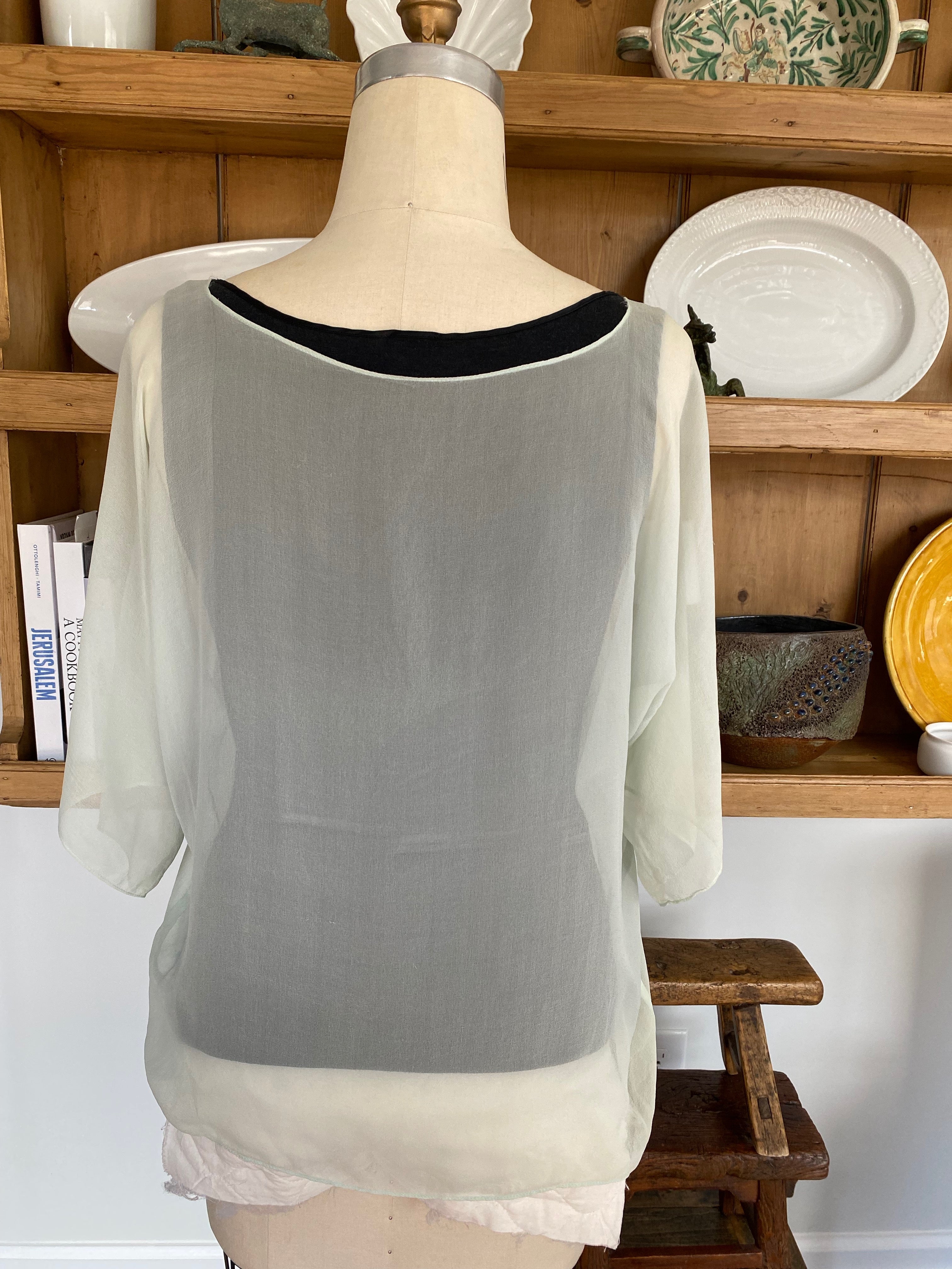 UpCycled Silk Chiffon Pullover -  Haldora Design