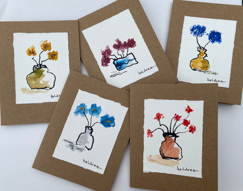 Note Cards  - Hand Painted  - Flowers